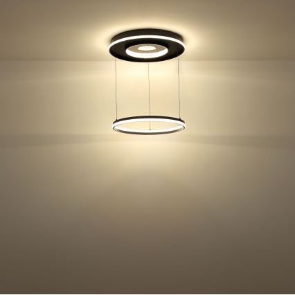 Globo - LED Hämardatav lühter LED/54W/230V 2700-6500K d. 60 cm must + kaugjuhtimispult