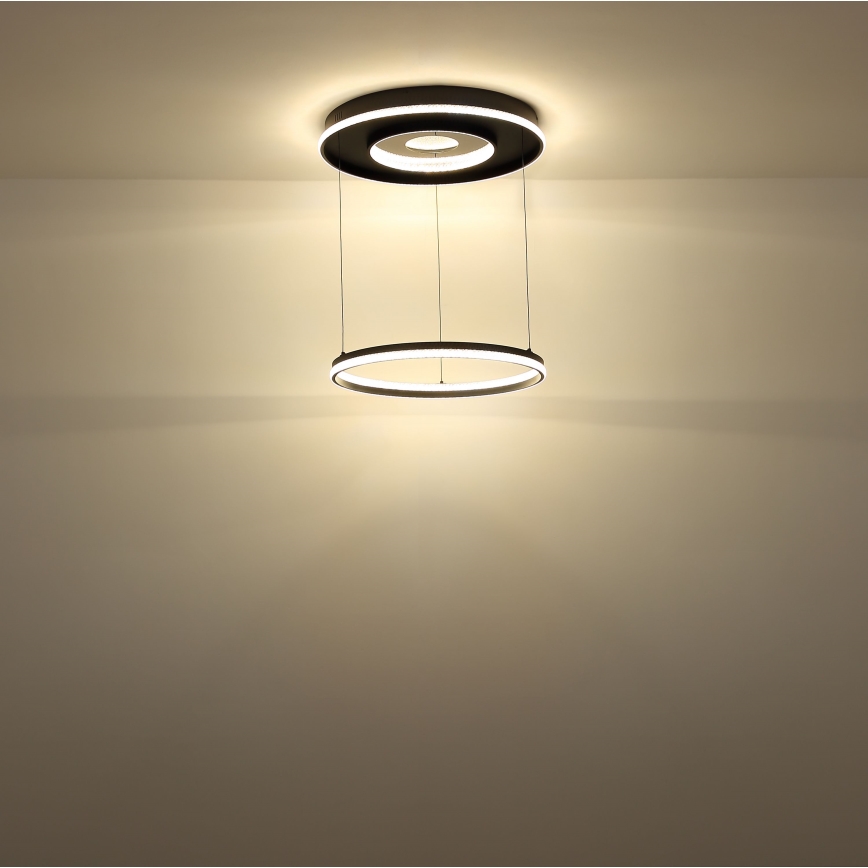 Globo - LED Hämardatav lühter LED/54W/230V 2700-6500K d. 60 cm must + kaugjuhtimispult