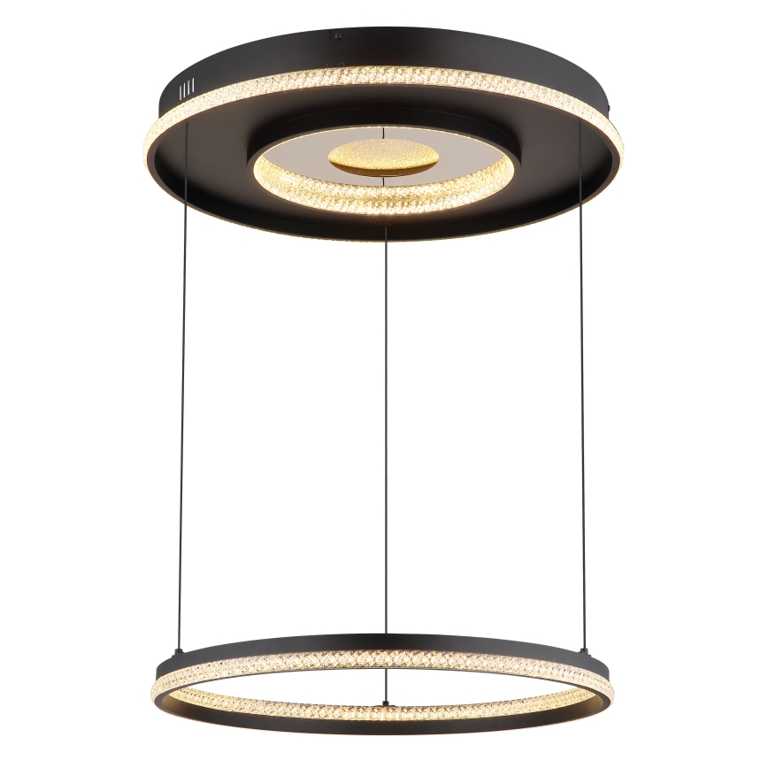 Globo - LED Hämardatav lühter LED/54W/230V 2700-6500K d. 60 cm must + kaugjuhtimispult