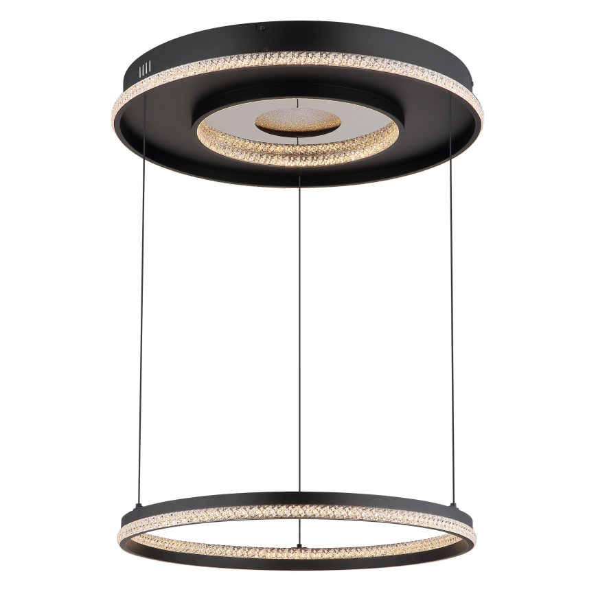 Globo - LED Hämardatav lühter LED/54W/230V 2700-6500K d. 60 cm must + kaugjuhtimispult