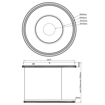 Globo - LED Hämardatav lühter LED/54W/230V 2700-6500K d. 60 cm must + kaugjuhtimispult