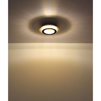 Globo - LED-laelamp LED/12W/230V 3000/4000/6500K, läbimõõt 20 cm, must