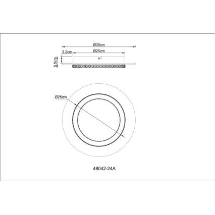 Globo - LED-laelamp LED/24W/230V 3000/4000/6500K läbimõõt 35 cm antratsiit