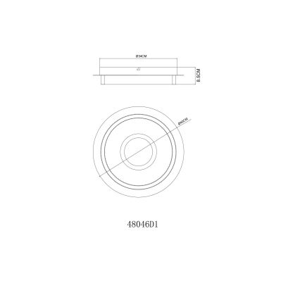 Globo - LED laevalgusti LED/24W/230V 3000K läbimõõt 40 cm