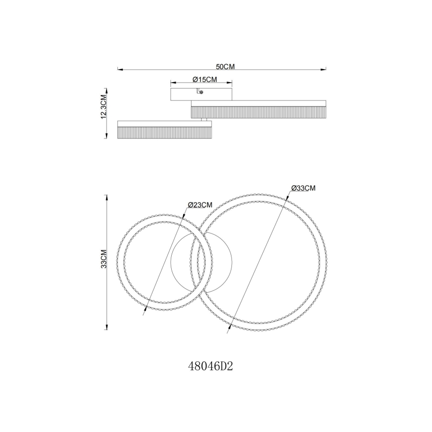 Globo - LED laelamp LED/24W/230V 3000K 33x50 cm