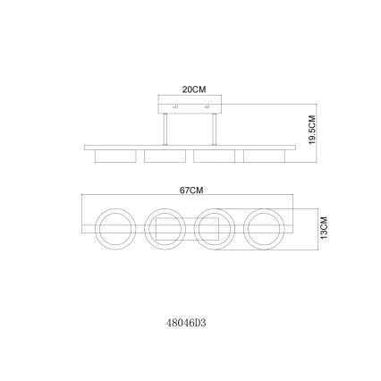 Globo - LED lakke kinnitatav laelamp LED/24W/230V 3000K
