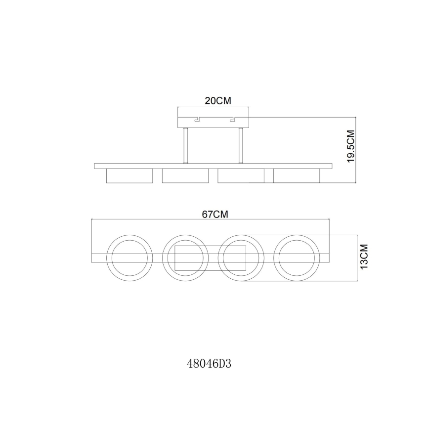 Globo - LED lakke kinnitatav laelamp LED/24W/230V 3000K
