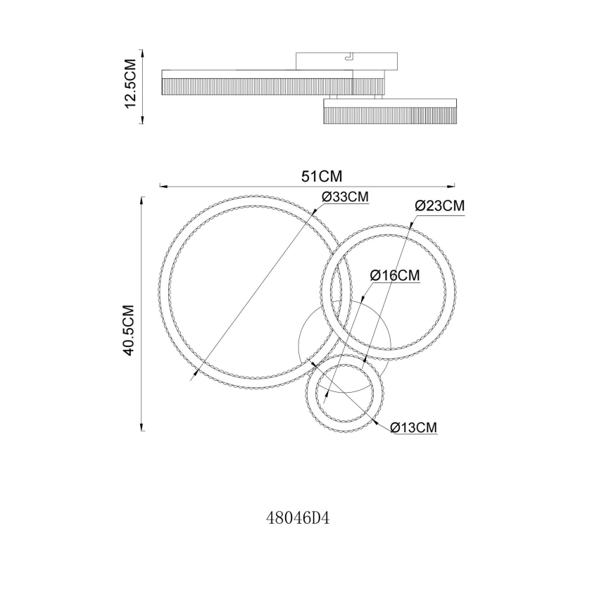 Globo - LED laelamp LED/24W/230V 3000K 40,5x51 cm