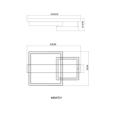 Globo - LED laelamp LED/24W/230V 3000K 33x53 cm