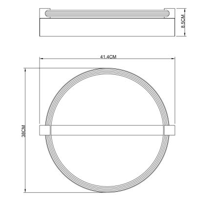 Globo - LED laevalgusti LED/15W/230V 3000K 41,4x38 cm beež