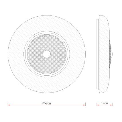 Globo - LED-laelamp LED/48W/230V 2700/4000/6000K läbimõõt 59 cm valge