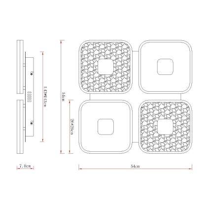 Globo - LED hämardatav laevalgusti LED/55W/230V 2700-6000K 54x54 cm + kaugjuhtimispult