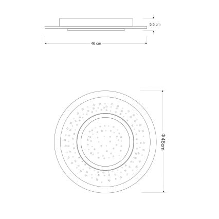 Globo - LED Hämardatav laevalgusti LED/44W/230V 2700-6000K + pult