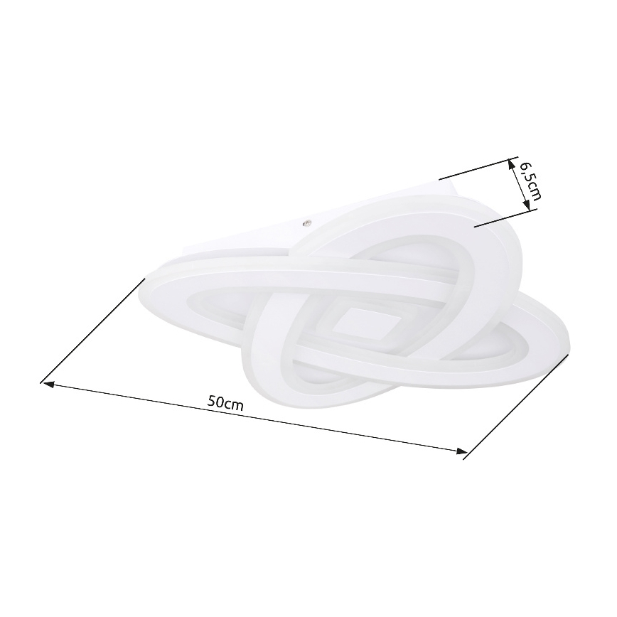 Globo - LED Hämardatav laevalgusti LED/36W/230V 3000-6000K d. 50 cm valge + kaugjuhtimispult