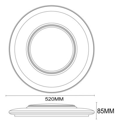 Globo - Hämardatav LED laevalgusti LED/48W/230V + pult