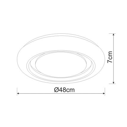 Globo - LED Hämardatav laevalgusti LED/28W/230V + kaugjuhtimispult