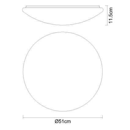 Globo - LED RGBW hämardatav laevalgusti LED/48W/230V + LED/10W 2700-6500K läbimõõt 50 cm + kaugjuhtimispult