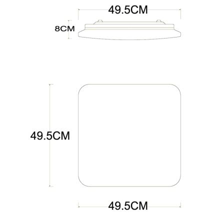 Globo - LED reguleeritav laelamp LED/40W/230V 2700-6500K läbimõõt 50 cm Wi-Fi Tuya + kaugjuhtimispult