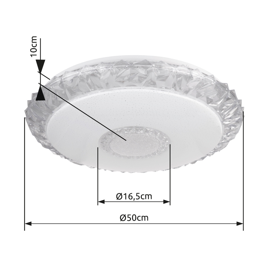 Globo - LED reguleeritav laelamp LED/40W/230V 2700-6500K läbimõõt 50 cm Wi-Fi Tuya + kaugjuhtimispult