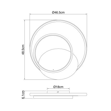 Globo - LED Hämardatav laevalgusti LED/36W/230V + kaugjuhtimispult