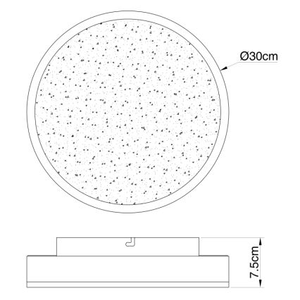 Globo - LED Laevalgusti LED/24W/230V d. 30 cm must