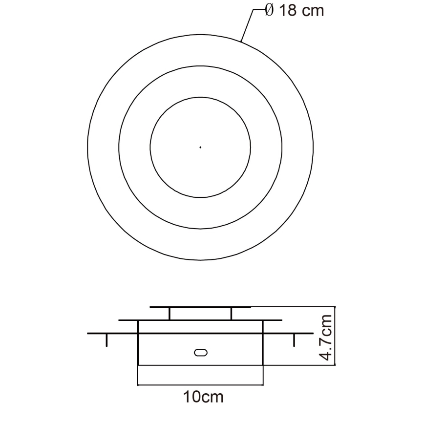 Globo - LED laevalgusti, 18 W, 230 V, 3000 K, Ø 18 cm, kuldne
