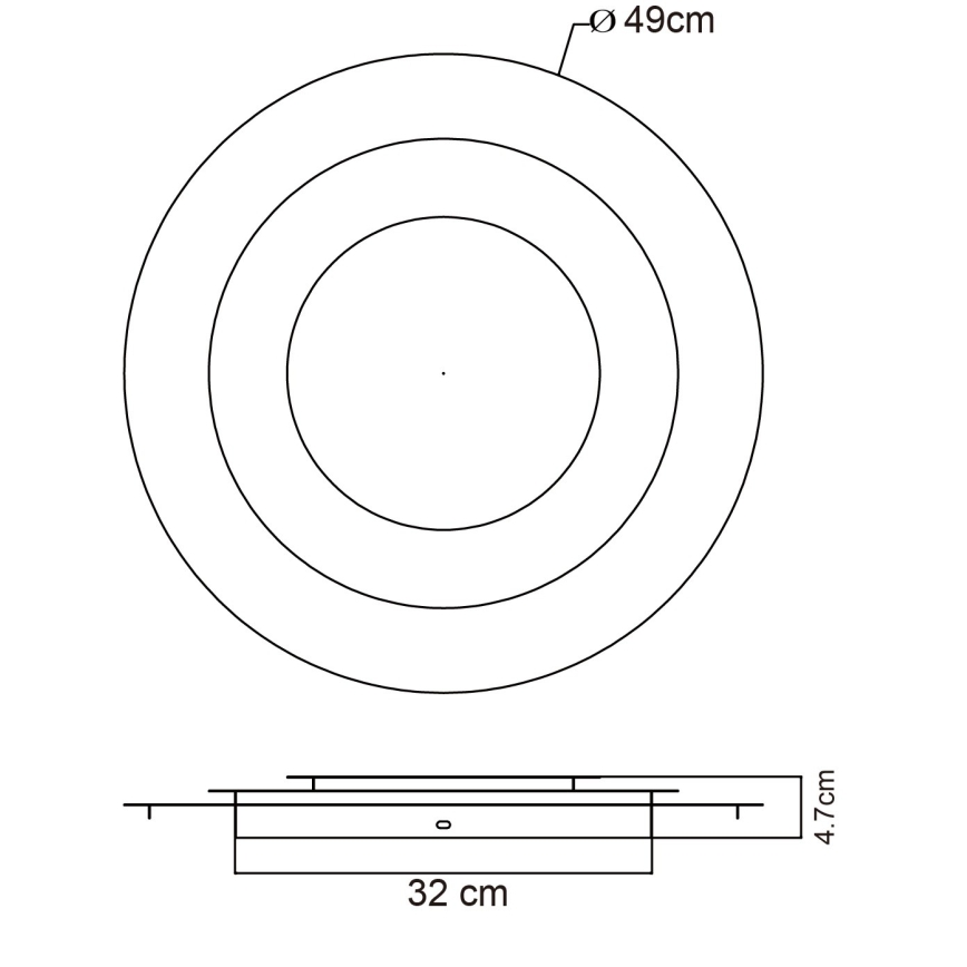 Globo - LED laelamp LED/40W/230V 3000K Ø 49 cm, kuldne