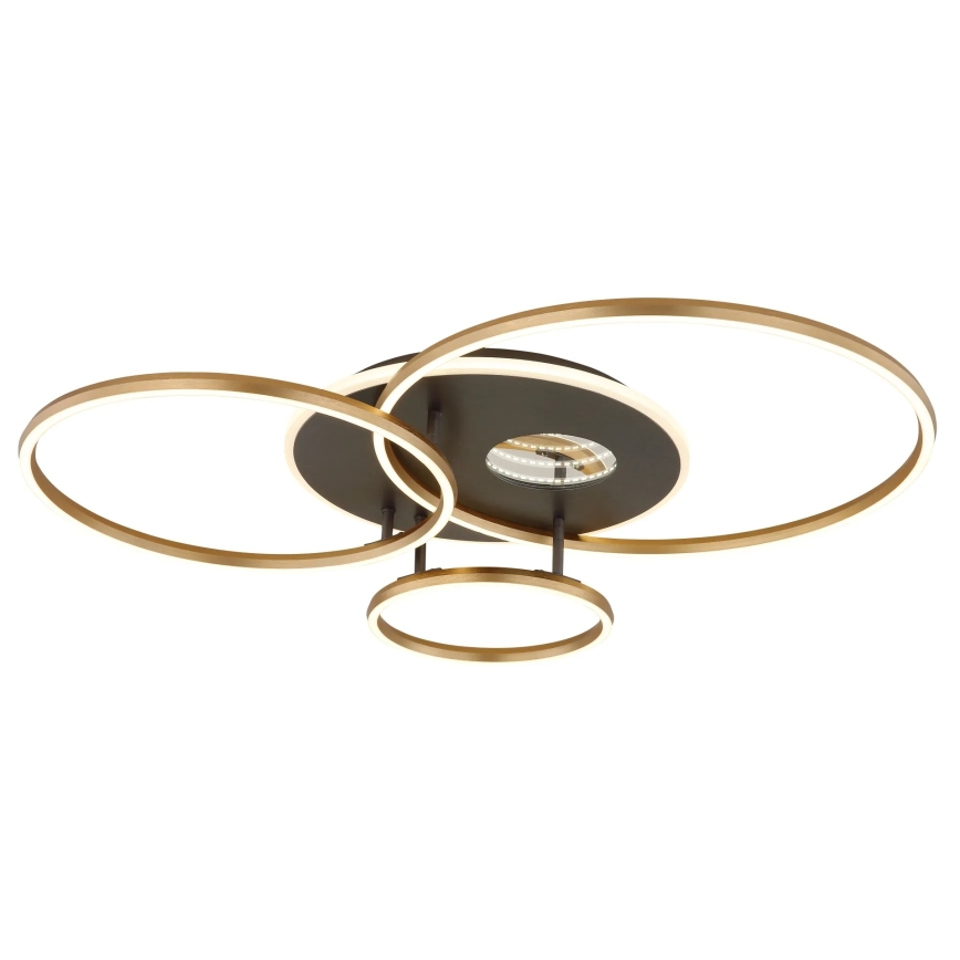 Globo - LED hämardatav laelamp LED/54W/230V 2700-6500K 90x70 cm antratsiit/kuldne + kaugjuhtimispult