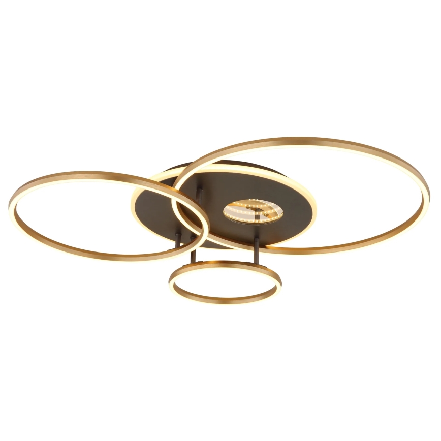 Globo - LED hämardatav laelamp LED/54W/230V 2700-6500K 90x70 cm antratsiit/kuldne + kaugjuhtimispult