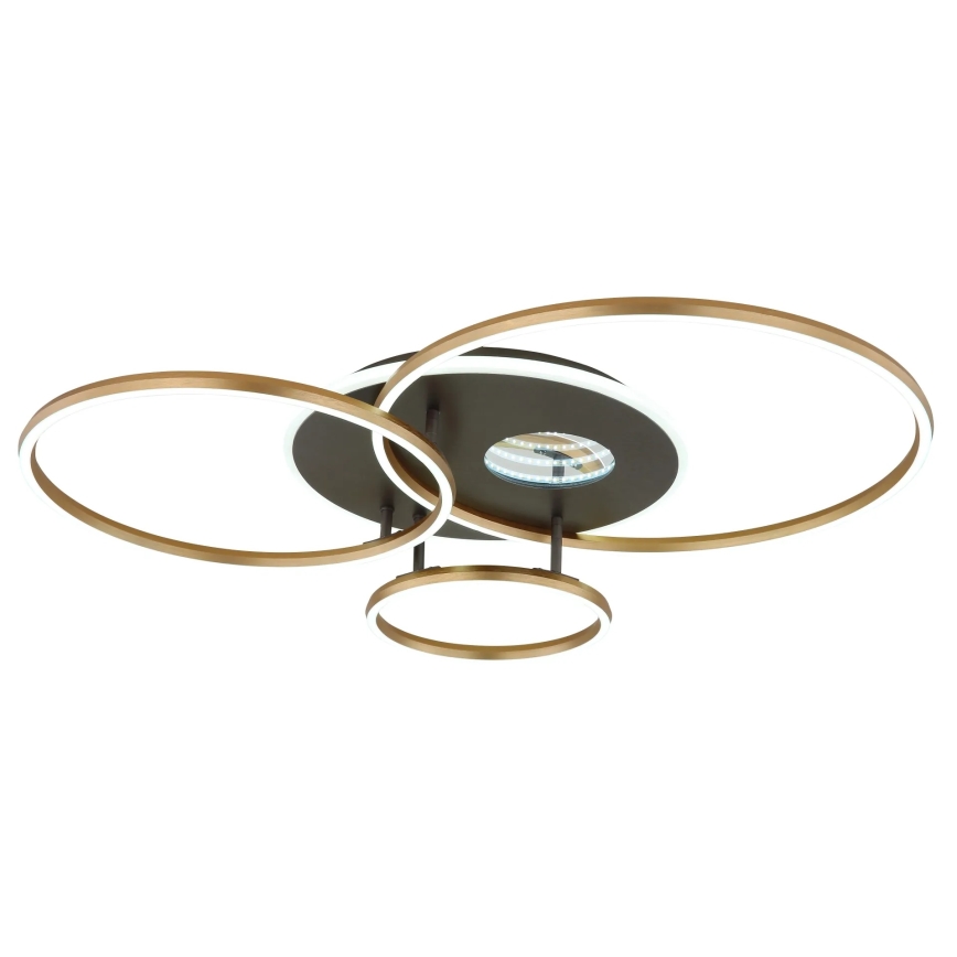 Globo - LED hämardatav laelamp LED/54W/230V 2700-6500K 90x70 cm antratsiit/kuldne + kaugjuhtimispult