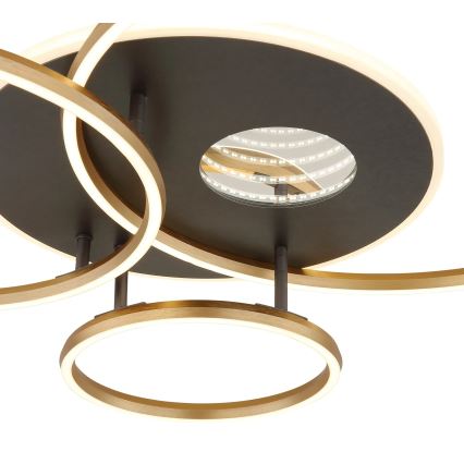 Globo - LED hämardatav laelamp LED/54W/230V 2700-6500K 90x70 cm antratsiit/kuldne + kaugjuhtimispult