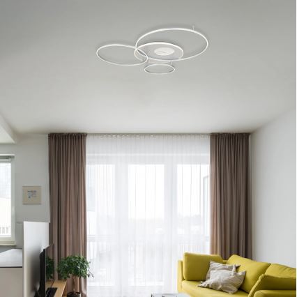 Globo - LED hämardatav laevalgusti LED/54W/230V 2700-6000K 90x70 cm hõbedane + kaugjuhtimispult