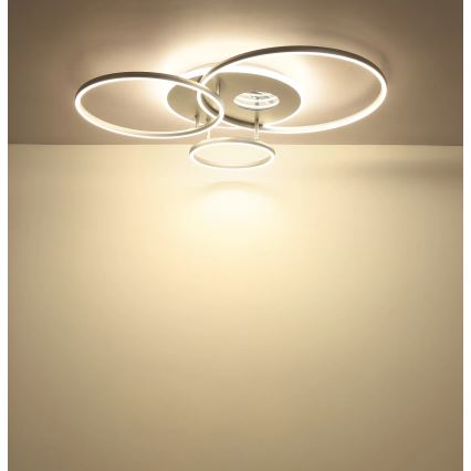 Globo - LED hämardatav laevalgusti LED/54W/230V 2700-6000K 90x70 cm hõbedane + kaugjuhtimispult