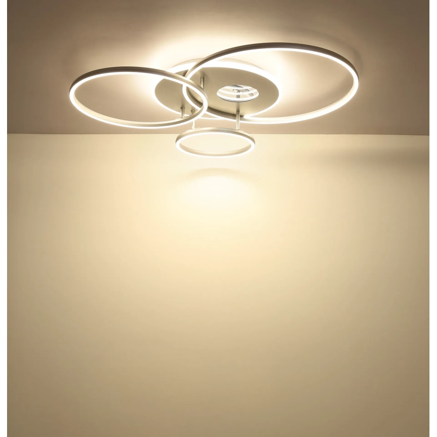 Globo - LED hämardatav laevalgusti LED/54W/230V 2700-6000K 90x70 cm hõbedane + kaugjuhtimispult