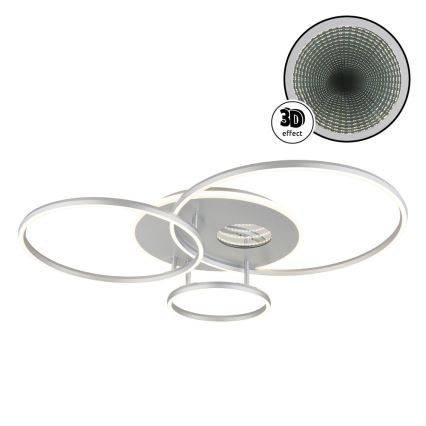 Globo - LED hämardatav laevalgusti LED/54W/230V 2700-6000K 90x70 cm hõbedane + kaugjuhtimispult