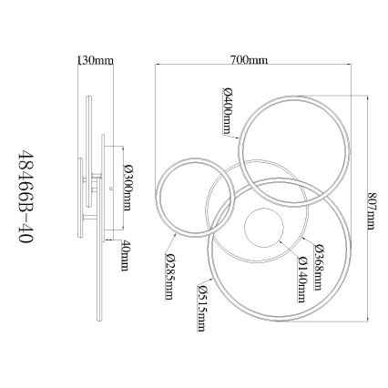 Globo - LED hämardatav laelamp LED/40W/230V 2700-6500K 70x80,7 cm + kaugjuhtimispult