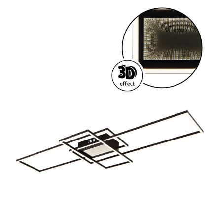 Globo - hämardatav LED-laelamp LED/60W/230V 2700-6500K 42x110,8 cm must + kaugjuhtimispult