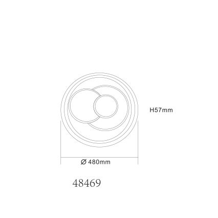 Globo - LED laelamp LED/36W/230V 3000/4000/6500K läbimõõt 48 cm
