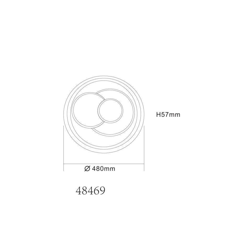 Globo - LED laelamp LED/36W/230V 3000/4000/6500K läbimõõt 48 cm