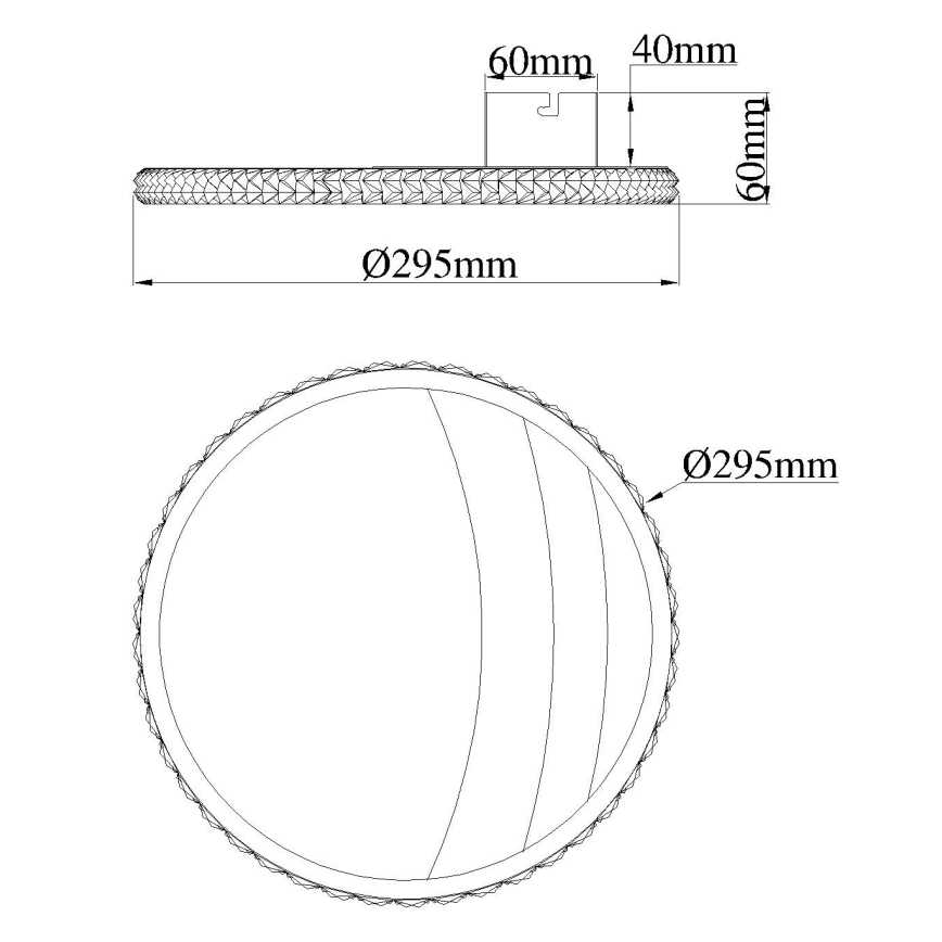Globo - LED laelamp LED/12W/230V 3000/4000/6000K läbimõõt 29,5 cm kuldne