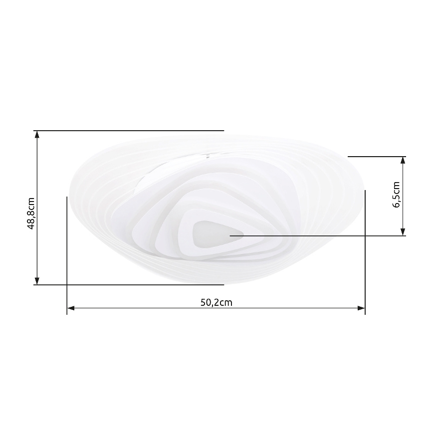 Globo - LED Hämardatav laevalgusti LED/40W/230V 3000-6500K 50,2x48,8 cm Wi-Fi Tuya + kaugjuhtimispult