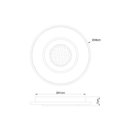 Globo - LED Hämardatav laevalgusti LED/36W/230V 2700-6000K + kaugjuhtimispult