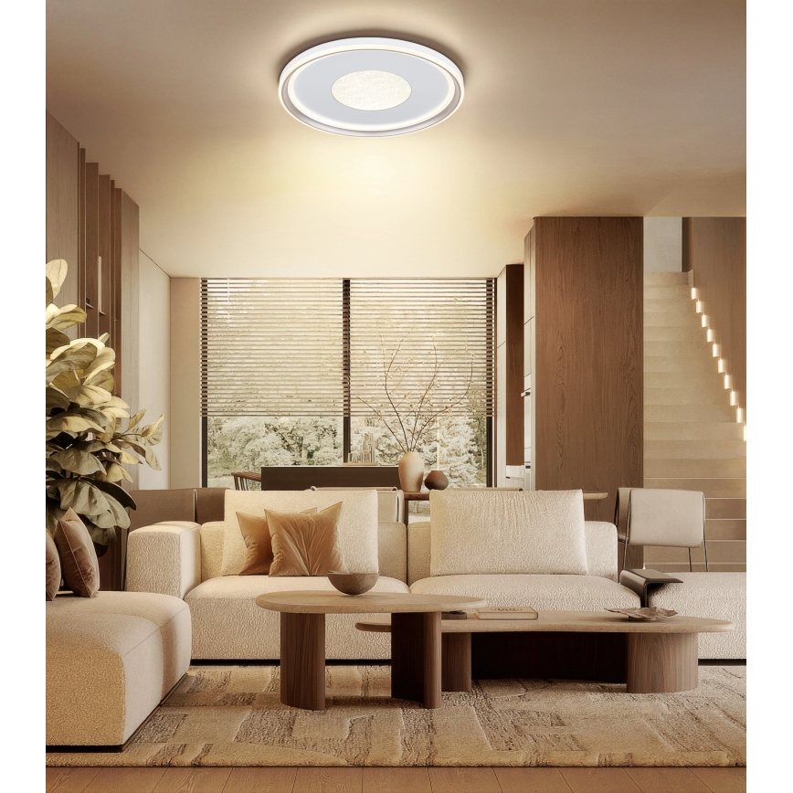 Globo - hämardatav LED-laevalgusti LED/60W/230V 2700-6000K läbimõõt 59 cm valge/kreemjas + kaugjuhtimispult