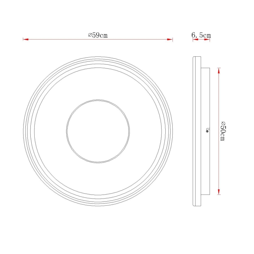 Globo - hämardatav LED-laevalgusti LED/60W/230V 2700-6000K läbimõõt 59 cm valge/kreemjas + kaugjuhtimispult