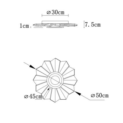 Globo - LED reguleeritav laevalgusti LED/58W/230V 2700-6000K läbimõõt 50 cm valge + kaugjuhtimispult