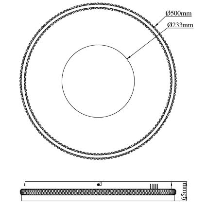 Globo - LED hämardatav laelamp LED/40W/230V 2700-6500K läbimõõt 50,5 cm + kaugjuhtimispult