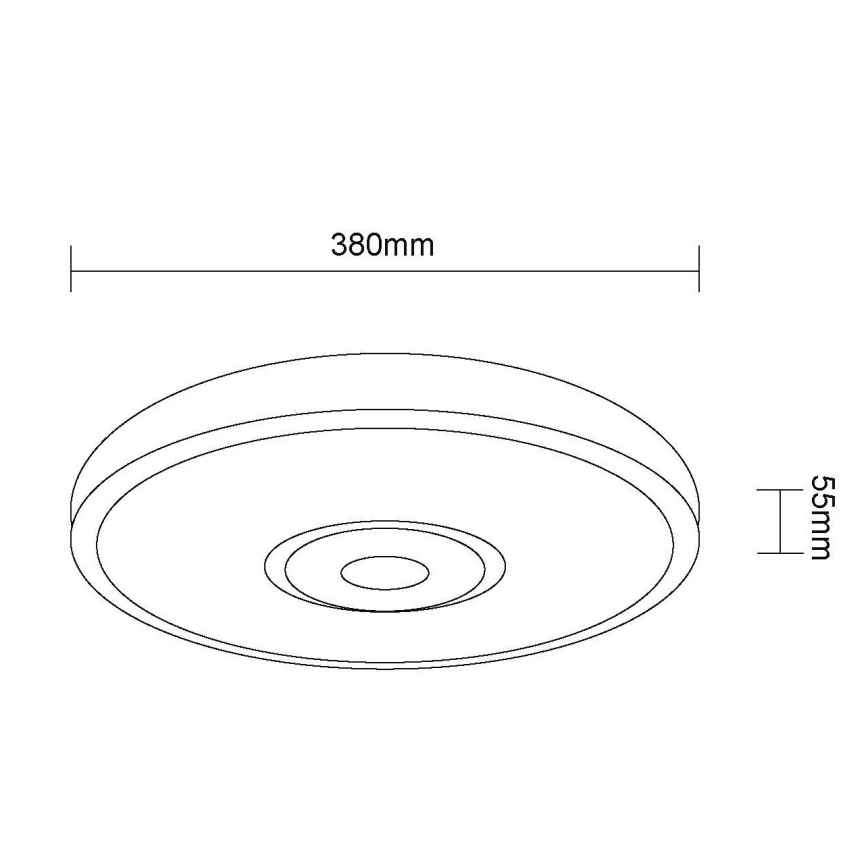Globo - LED laelamp LED/24W/230V 3000/4000/6000K läbimõõt 38 cm valge/mattkroom