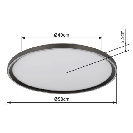 Globo - LED Hämardatav laevalgusti LED/48W/230V d. 50 cm 2700-6000K + kaugjuhtimispult