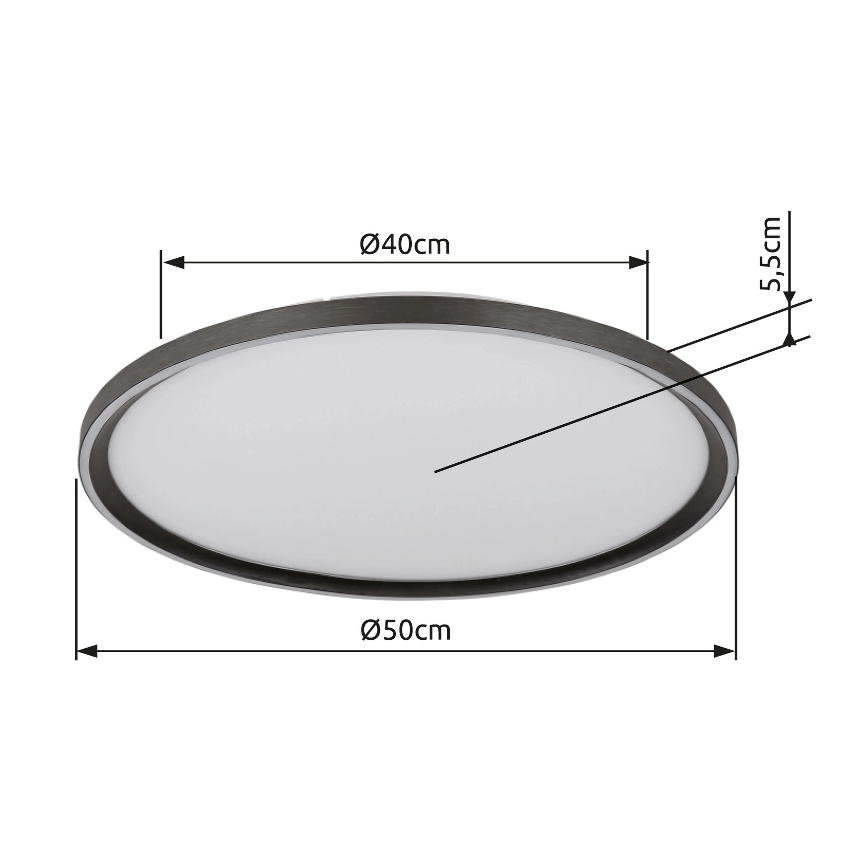 Globo - LED Hämardatav laevalgusti LED/48W/230V d. 50 cm 2700-6000K + kaugjuhtimispult