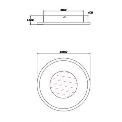 Globo - LED Laevalgusti LED/24W/230V 2700/4500/6500K d. 33 cm